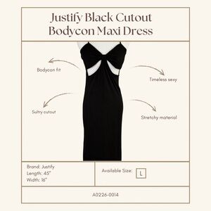 Justify Black Cutout Maxi Dress